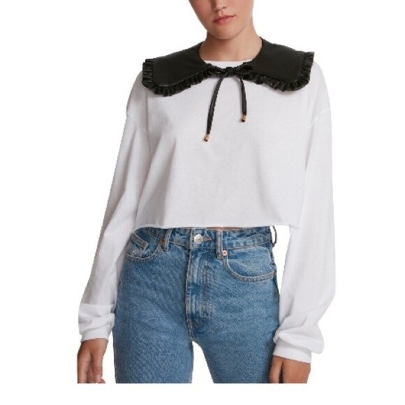 New!!! STEVE MADDEN
Women's Ruffle-Trim Faux Leather Collar - Picture 1 of 4